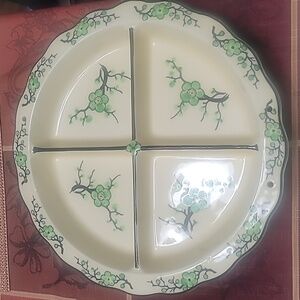 Moriyama Japan hand painted platter, 11in